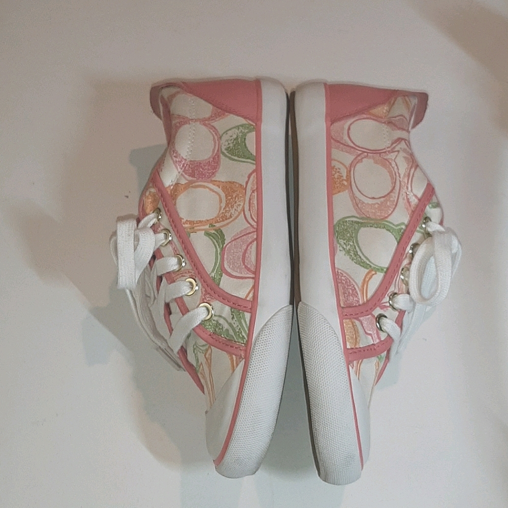 COACH BARRETT SIGNATURE MULTICOLOR LOGO SNEAKERS - Picture 5 of 10